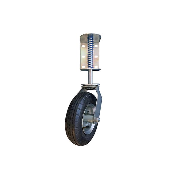 Heavy Duty Gate Wheel Black or Galvanised Spring Loaded Jockey Wheel 