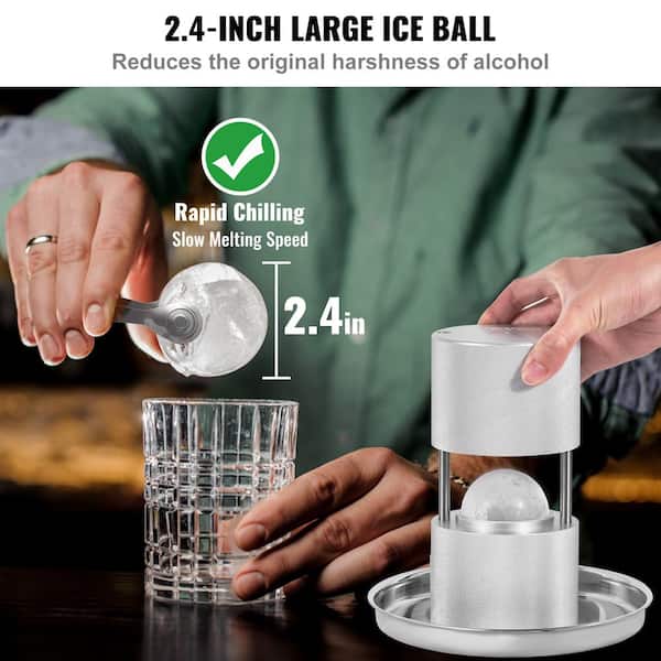 Ice Ball Maker, Strong Silver Durable Ice Mold 304 Stainless Steel  Practical For Home For Cooling Ball Making For Bar Resturant For Iced Drink