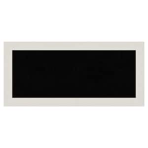 Rustic Plank White Narrow Framed Black Corkboard 33 in. x 15 in. Bulletine Board Memo Board