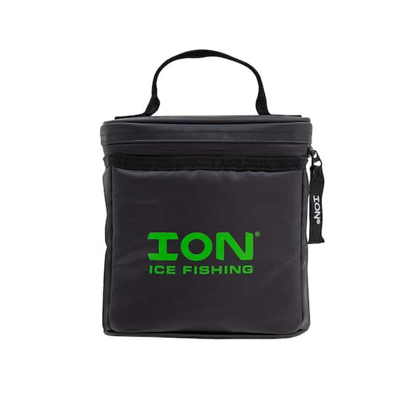 ION ICE FISHING ION Battery Bag, Storage, Fits 2-Lithium-Ion Batteries, 2-Pockets, Waterproof, Black, 46079