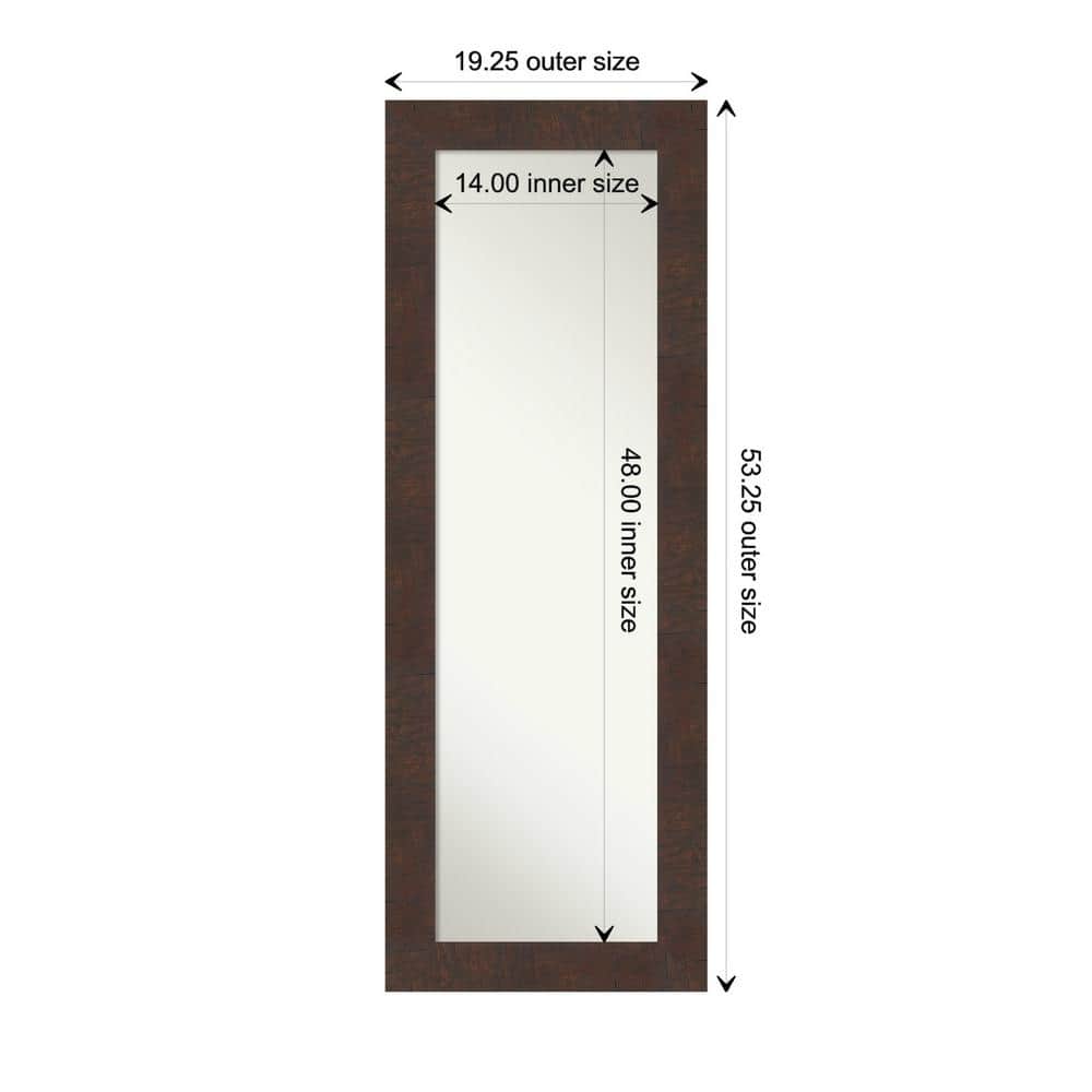Wildwood Brown and Silver Full-Length Wood Mirror