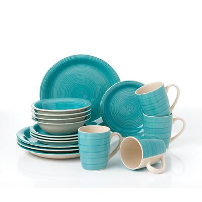 turquoise dinner plate set