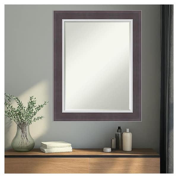 Amanti Art Ellie Brown Silver 23.5 in. x 29.5 in. Petite Bevel