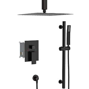 Single Handle 1-Spray Ceiling Mount Shower Faucet 1.8 GPM with Pressure Balance in. Oil Rubbed Bronze(Valve Included)