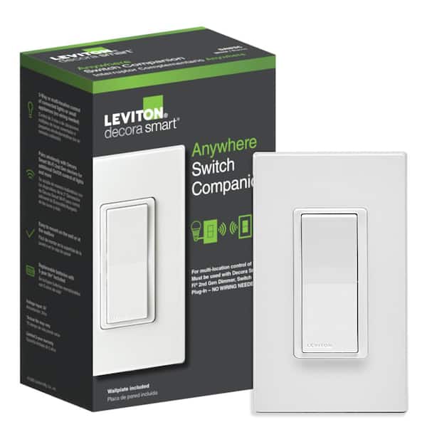 Leviton Decora Smart Anywhere Switch Companion, Add Wire-Free 3-Way On/Off Control to Decora Smart Wi-Fi 2nd Gen, White