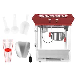 600 W 8 oz. Red Countertop Popcorn Machine