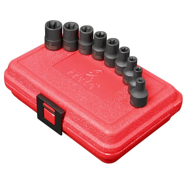 SUNEX TOOLS 3/8 in. Drive 9-Piece External Star Socket Set 3670SE - The ...