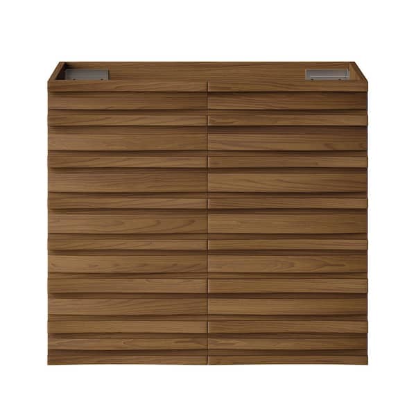 Cascade 24 in. Wall-Mounted Bath Vanity Cabinet without Top in Brown Oak