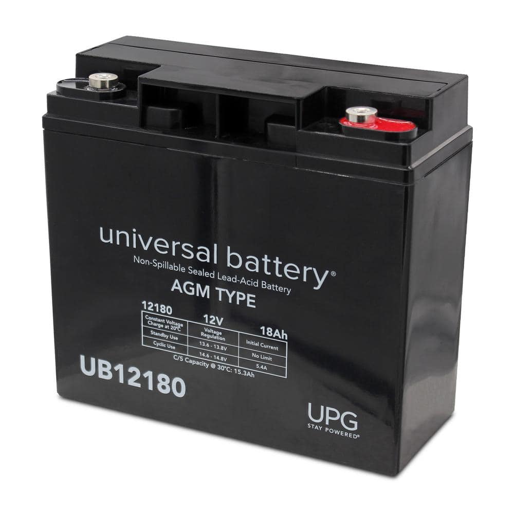 Upg 12 Volt 18 Ah I1 Terminal Sealed Lead Acid Sla Agm Rechargeable Battery Ub12180 The Home 1570