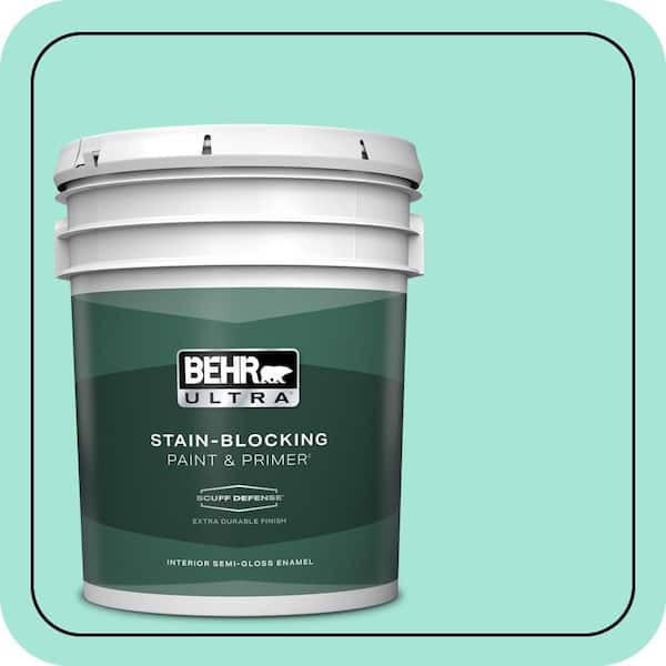 BEHR ULTRA 5 gal. #480A-2 Botanical Tint Extra Durable Semi-Gloss Enamel Interior Paint & Primer