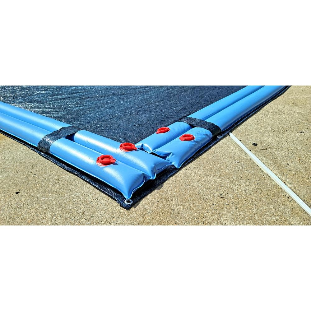 Blue Laminated Polyethylene Rectangular Pool Winter Cover, 25 x 45 ft