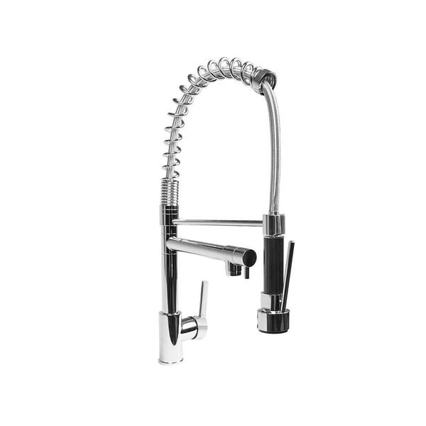 Cosmo Single-Handle Pull-Down Sprayer Kitchen Faucet with Spring Spout in Chrome