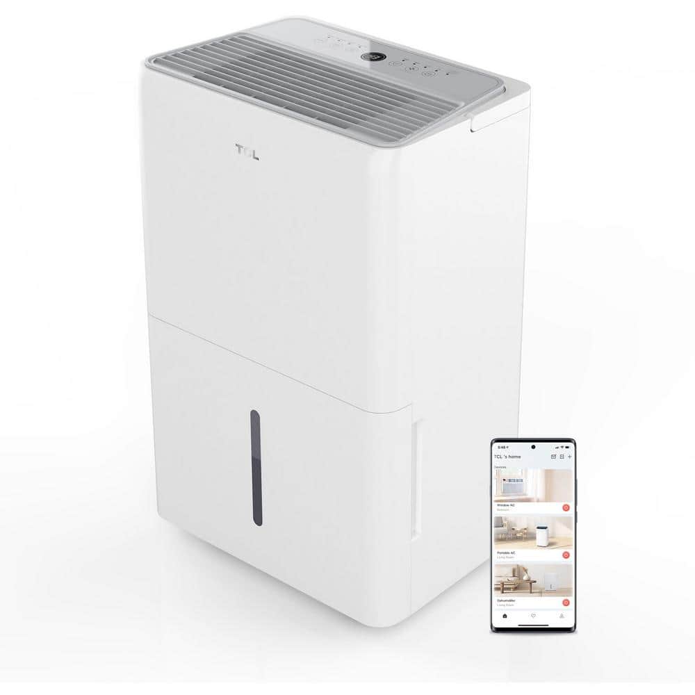TCL 25 pt. 2000 sq. ft. Smart Dehumidifier, Ultra-compact in