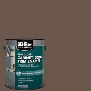 1 gal. #SC-111 Wood Chip Semi-Gloss Enamel Interior/Exterior Cabinet, Door & Trim Paint