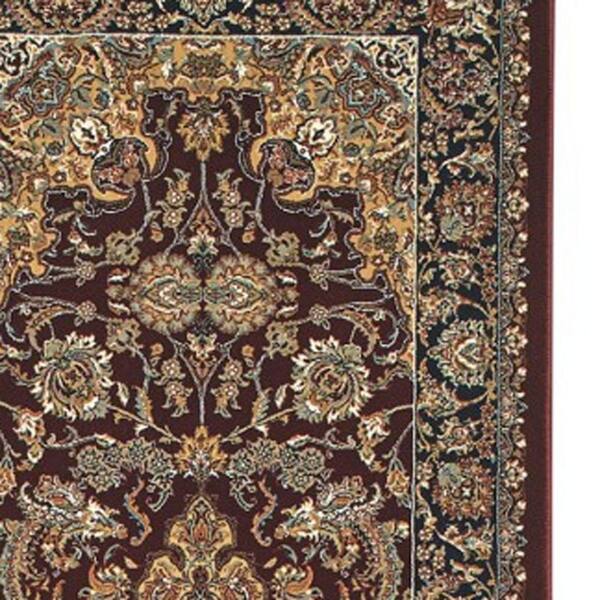 2 X 10 Red, Light Brown, Ivory Medallion Washable Area Rug Runner Rug
