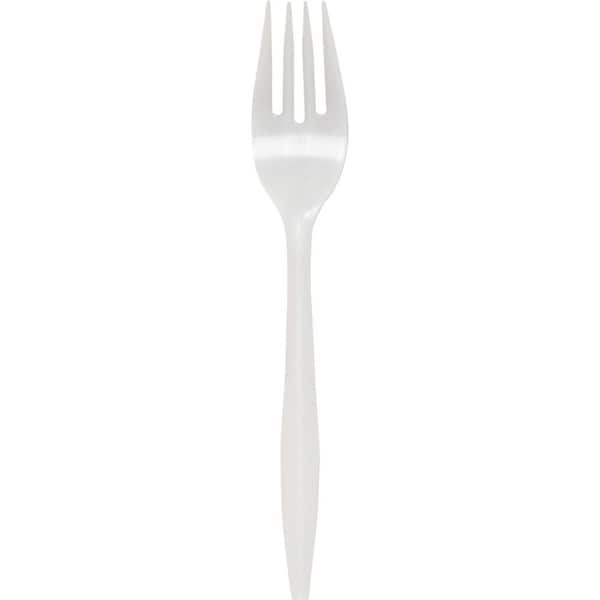 Individually Wrapped Disposable Polypropylene Tableware Forks, 1000/Carton