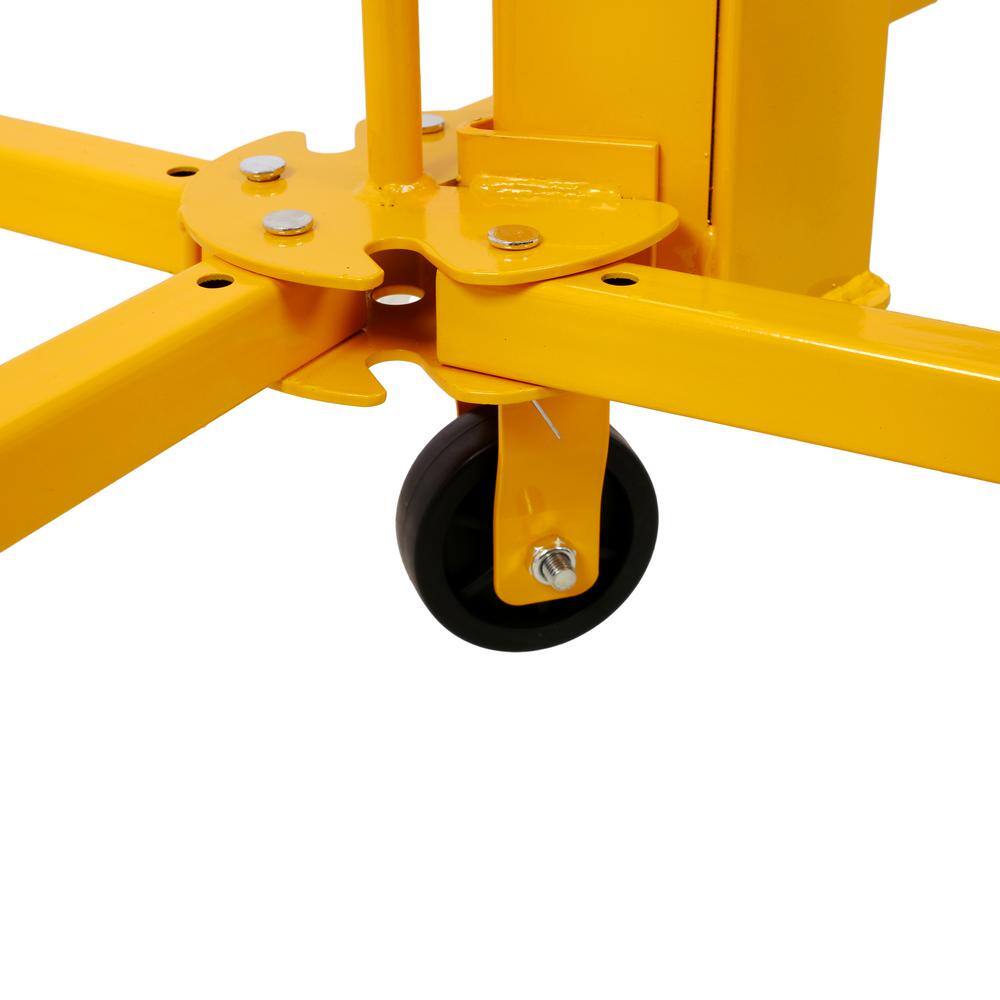 Heavy Duty Yellow Drywall Panel Hoist with Rolling Casters