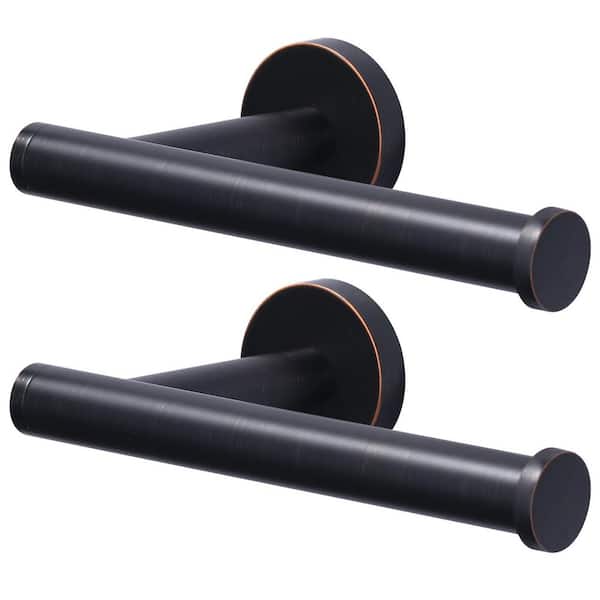 2-Pack 304-Stainless Steel Round Wall Mounted 6.5 in. Toilet Paper Holders in Oiled Rubbed Bronze
