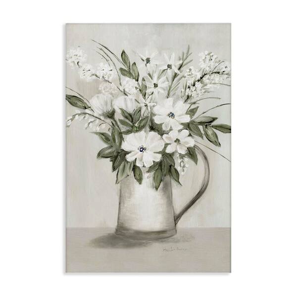 Stupell Industries Country Pitcher Bouquet by Marilyn Dunlap Unframed Nature Graphic Art Print 24 in. x 16 in.