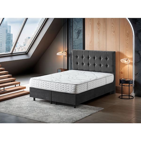Ottomanson Queen Firm Hybrid, Durable Support and Comfort, CertiPUR-US Foam 8 in. Bed-in-a-Box Mattress