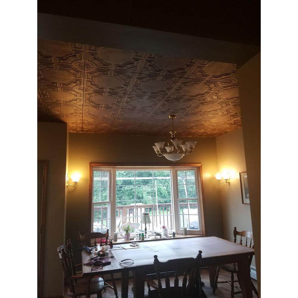 Evergreen White Polystyrene Glue-up Ceiling Tile