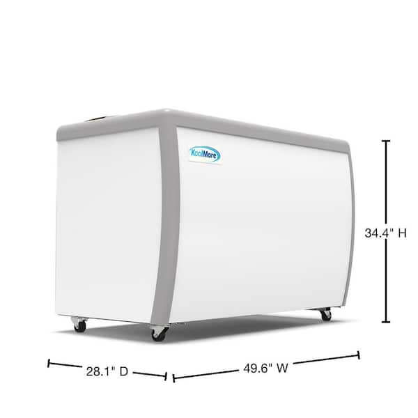 50 in. 8 Tub Ice Cream Dipping Cabinet Display Freezer with Sliding Glass Door.