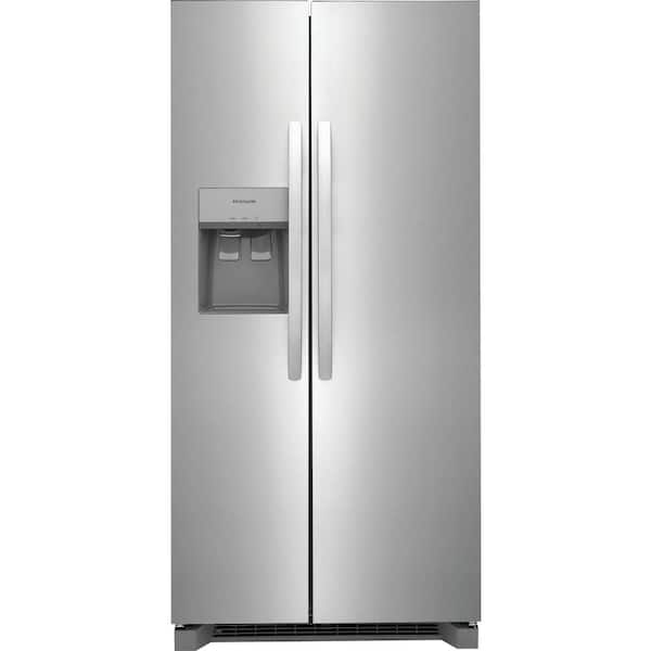 Frigidaire - 33 in. 22.3 cu. ft. Standard Depth Side by Side Refrigerator in Stainless Steel