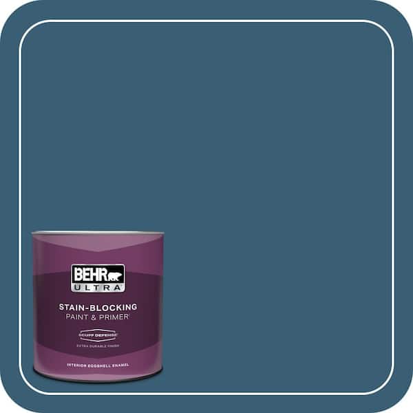 BEHR ULTRA 1 qt. #S490-7 Superior Blue Extra Durable Eggshell Enamel Interior Paint & Primer