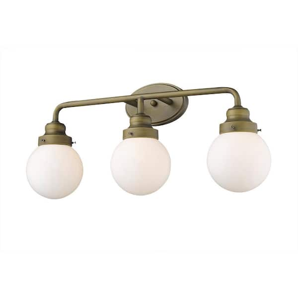 Acclaim Lighting Portsmith 3-Light Raw Brass Vanity