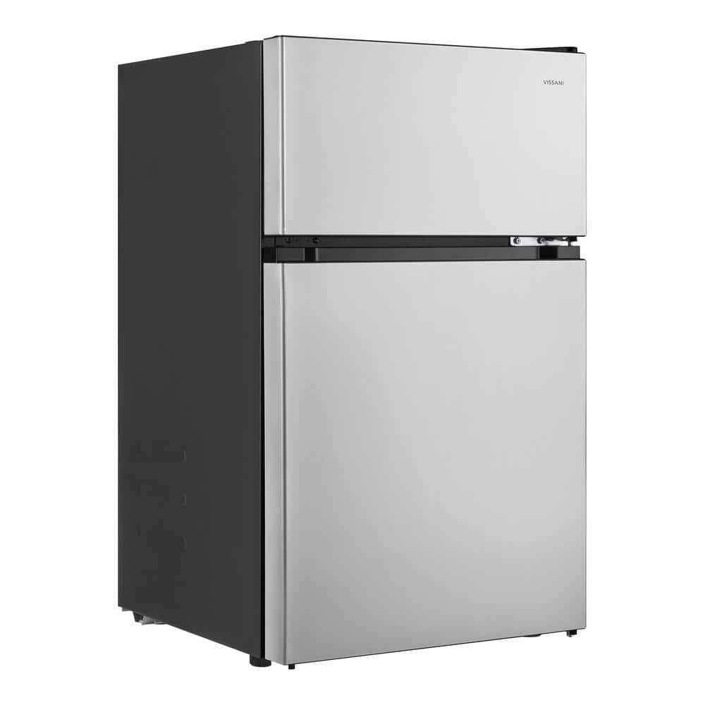 Mini Refrigerator シルバー 2段棚付き Amazon.com: Zyerch Mini Fridge with Freezer, 3.2 Cu. Ft