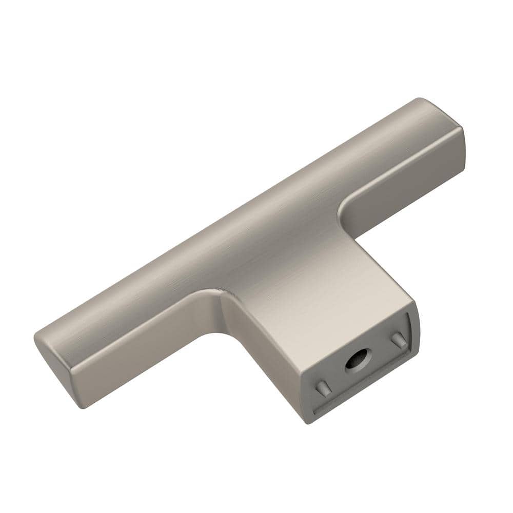Satin Nickel 2.5" T-Handle Cabinet Knob with Mounting Hardware