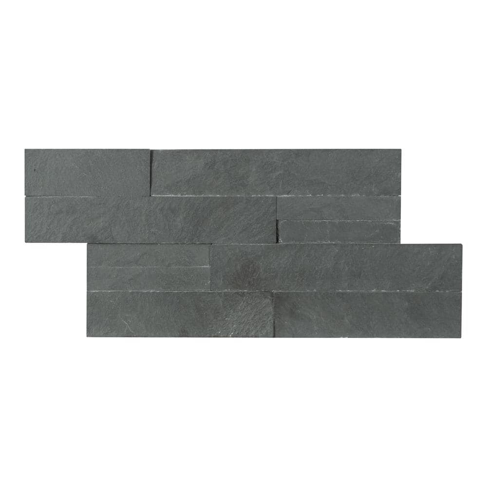 MSI Midnight Ash Veneer Peel and Stick 6 in. x 12 in. Honed Slate Wall Tile (15 sq. ft./Case)