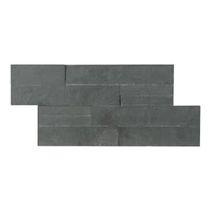 Midnight Ash Veneer Peel and Stick 6 in. x 12 in. Honed Slate Wall Tile (15 sq. ft./Case)
