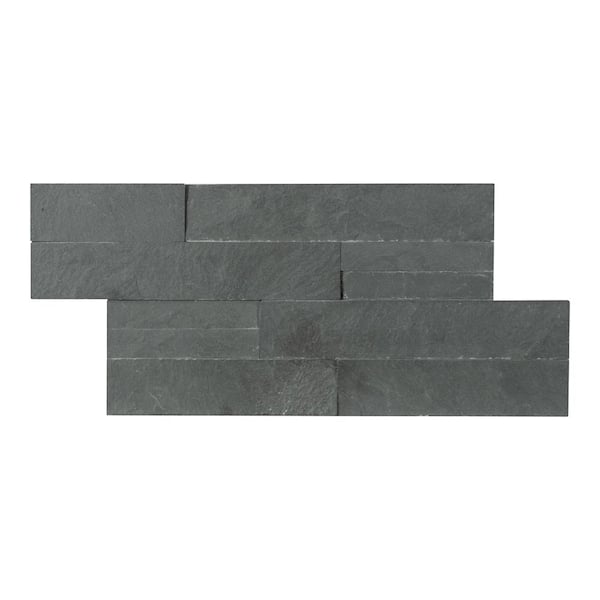 MSI Midnight Ash Veneer Peel and Stick 6 in. x 12 in. Honed Slate Wall Tile (15 sq. ft./Case)