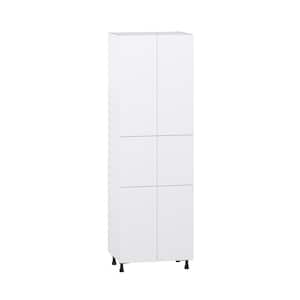 Fairhope 30 in. W x 94.5 in. H x 24 in. D Bright White Slab Assembled Pantry Kitchen Cabinet with 5-Shelves