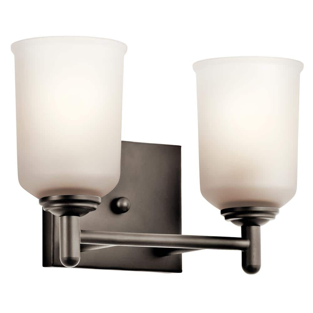 Kichler Shailene 12.5 In. 2-light Olde Bronze Traditional Bathroom 