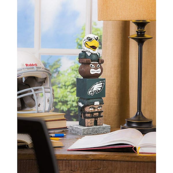 Philadelphia Eagles Retro 16 NFL Tiki Face Totem Pole Statue  Indoor/Outdoor