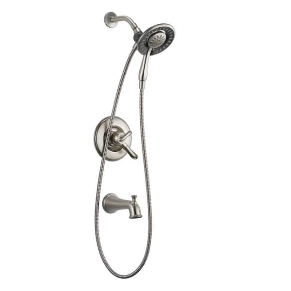 Delta Linden In2ition 1-Handle Tub and Shower Faucet Trim Kit in Stainless (Valve Not Included)