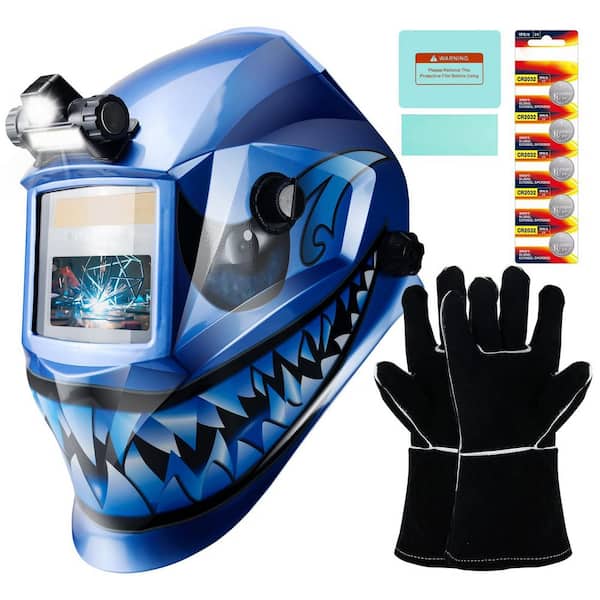 Auto-Darkening Welding Helmet with Light True Color 1/1/1/2 Top Optical Clarity Wide Shade 9-13