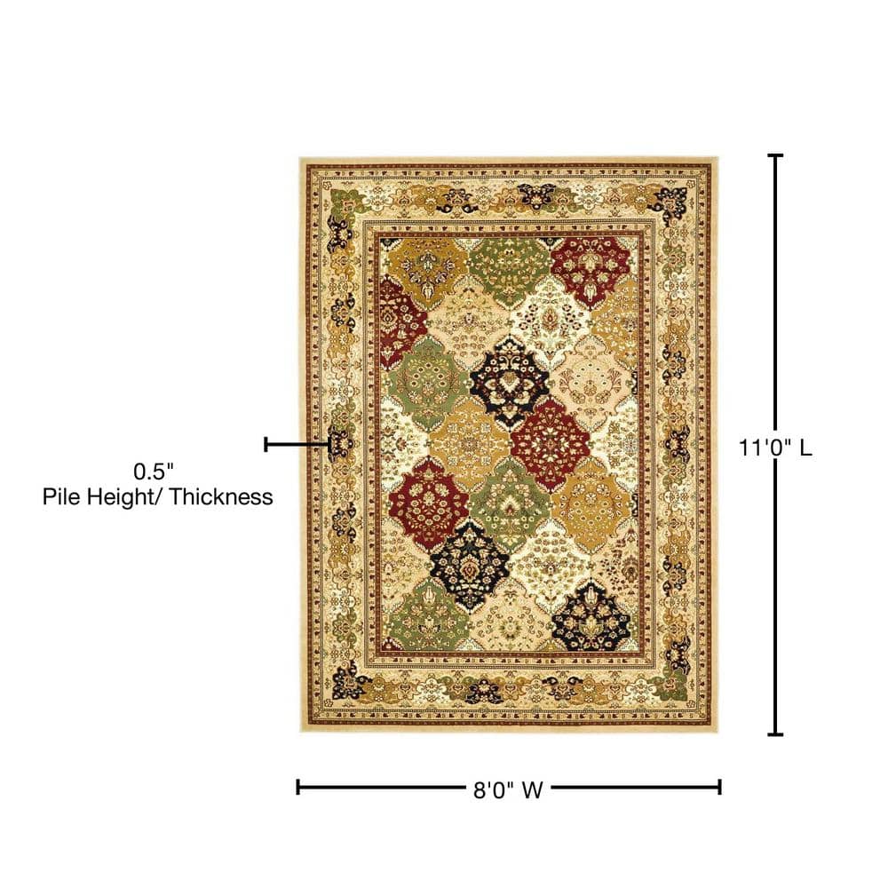 Lyndhurst Multi-Color Floral Synthetic Rectangular Rug