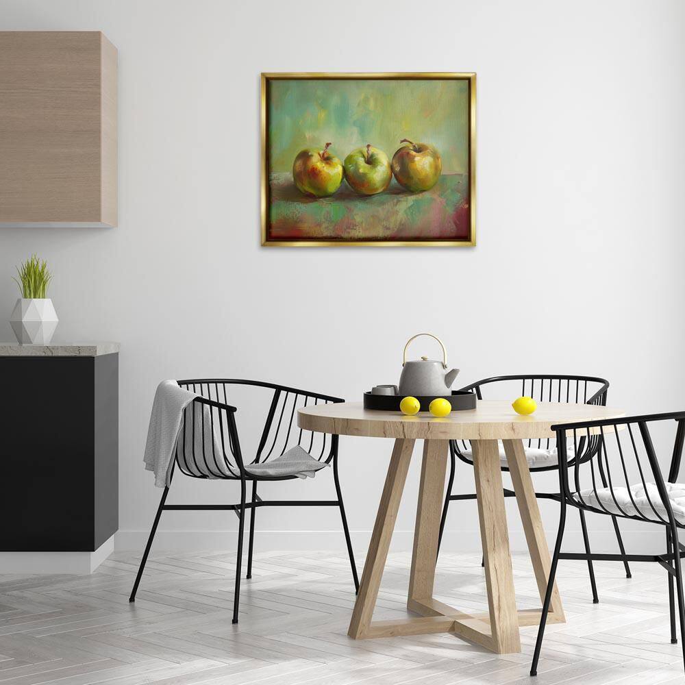 Traditional Apple Trio Still Life by Arlington Prints Gold Floater Frame Food Graphic Art Print 25 in. x 31 in. price history on PriceWatchPro