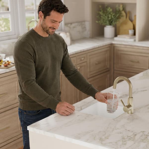Karran White Quartz/Granite 17 in. Undermount Bar Sink QU-690-WH