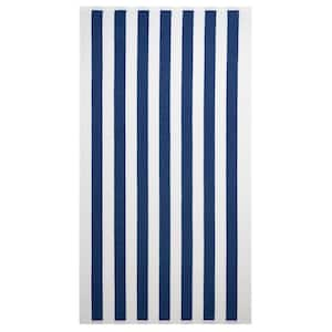 Beach Towels, Cabana Striped 30x60 in., 100% Cotton, Pool Towel, Navy Blue