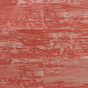Element Wood 1/4 in. x 6 in. x 48 in. Red Shiplap Resin Wall Panels (9-Pack)