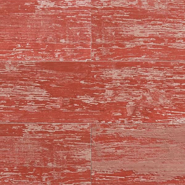 Grosfillex Element Wood 1/4 in. x 6 in. x 48 in. Red Shiplap Resin Wall Panels (18-Pack)
