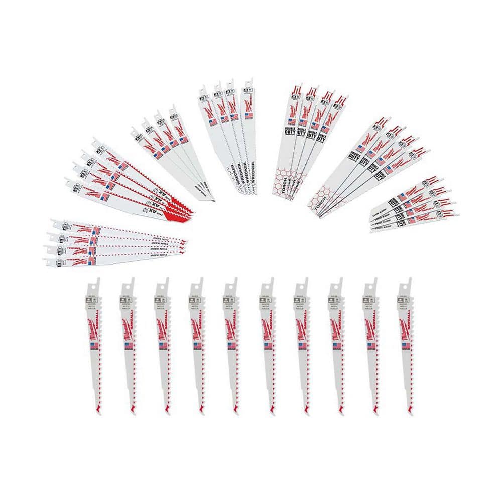 SAWZALL NailEmbedded Wood & Metal Cutting Bi-Metal Reciprocating Saw Blade Set 5 TPI (32-PC) & 2 5PK Wood Cutting Blades price history on PriceWatchPro