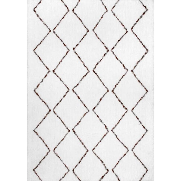 nuLOOM Corinth Moroccan Shag Natural 5 ft. x 7 ft. Area Rug