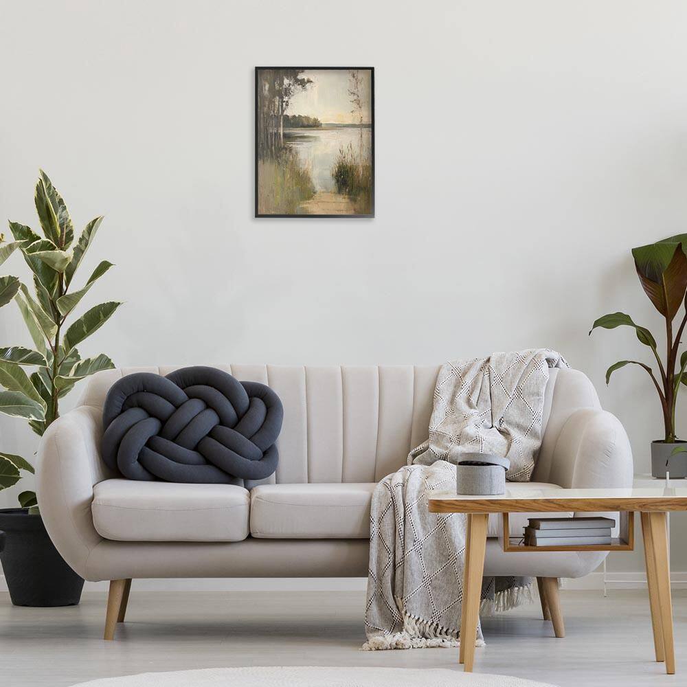 Wild Grasses by Lakeside by Petal Prints Design Black Framed Nature Giclee Art Print 20 in. x 16 in. price history on PriceWatchPro
