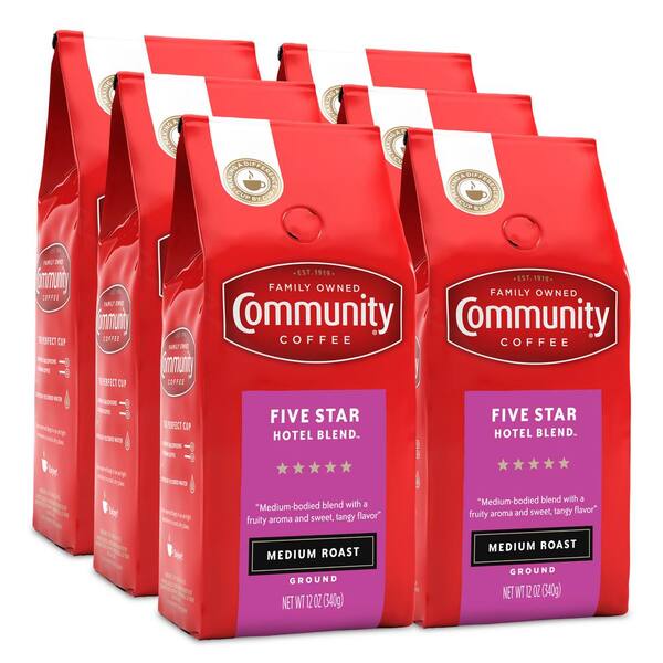 Community Coffee 12 oz. 5-Star Hotel Blend Medium Roast Premium Ground Coffee (6-Pack)