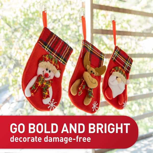 Mini Wall Hooks, Clear, Damage Free Decorating, 18 Hooks and 24 Command Strips